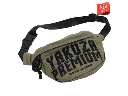 Stylová ledvinka Yakuza Premium Selection 3572 v olivově zelené barvě s výšivkou