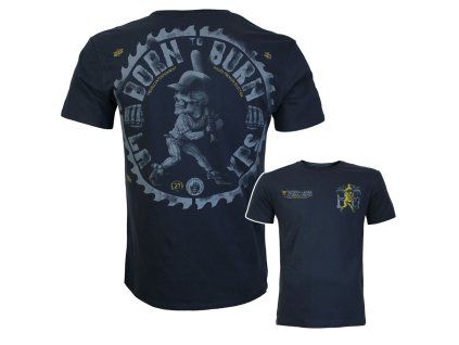 Pánské tričko Yakuza Premium Selection YPS 3917 v hluboké tmavě modré barvě (Dark Blue)