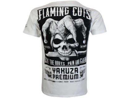 Pánské tričko Yakuza Premium Selection YPS 3916 v zářivě bílé barvě