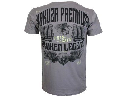 Pánské tričko Yakuza Premium Selection YPS 3906 v originálním matně šedém odstínu (Lila Matt)