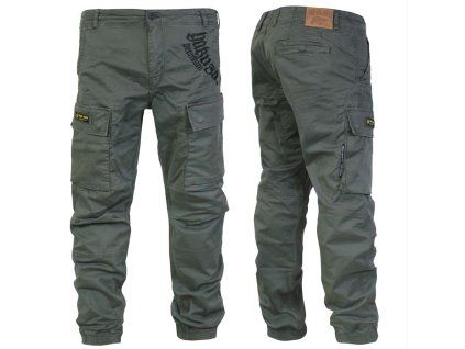 Pánské cargo kalhoty Yakuza Premium 3854 olivové - Tapered Fit