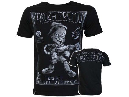 Pánské černé tričko Yakuza Premium Selection YPS 4003 z kolekce Spring / Summer 2026